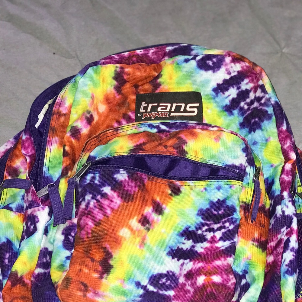 tye dye trans jansport backpack